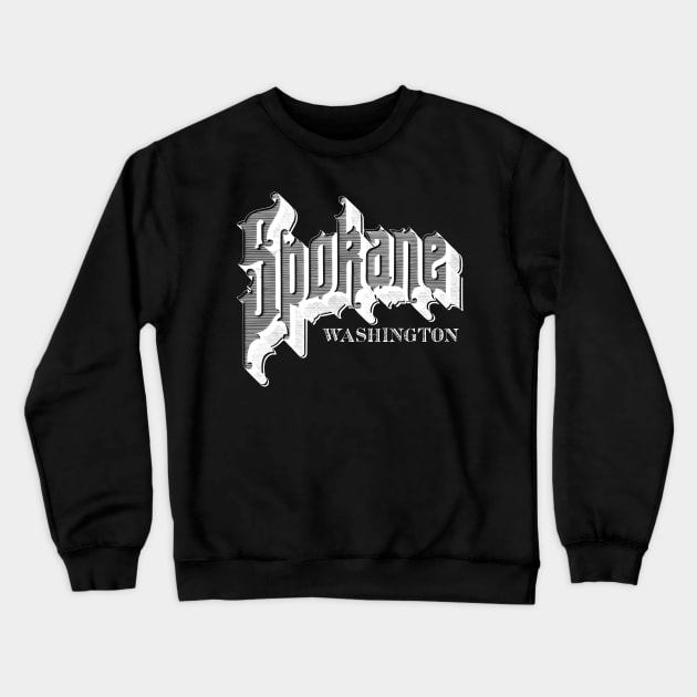 Vintage Spokane, WA Crewneck Sweatshirt by DonDota